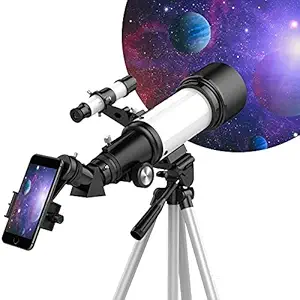 Telescopes for Adults, 70mm Aperture 300mm Focal Length Telescope for Deoxys Kids Beginners, Fully Multi-Coated Optics, Astronomy Refractor with Tripod, Phone Adapter
