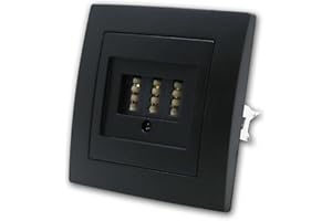 ‎MCPOWER TAE-NFN-Anschlussdose mit 1-fach Rahmen | FLAIR | Unterputz, schwarz, 3x 6-polig