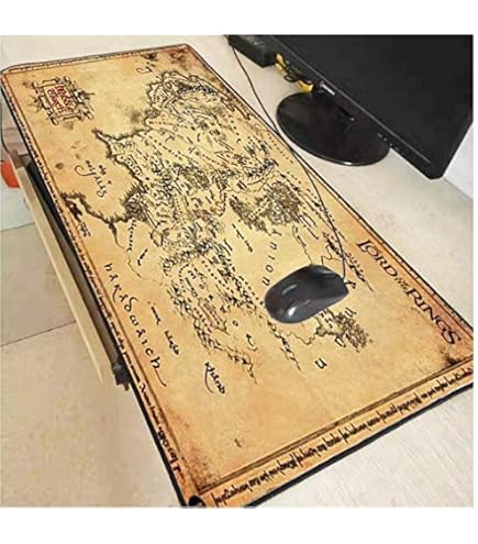 Middle Earth Map Extended Large XXL Gaming Mouse Pad Mat ( 31