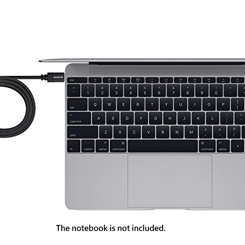 Axxbiz® CableBiz-C002 USB-C SuperSpeed Kabel -2A -3.1 USB-C Stecker auf 3.0 USB-A Stecker, bis zu 10Gbps – Sicheres Laden durch 56k Ohm Widerstand – 1m lang – Schwarz - 5