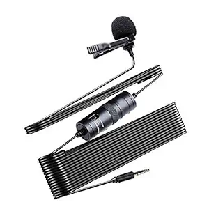 SEA STAR Lapel Mic | Omnidirectional Lavalier Condenser Microphone with 20ft Audio Cable (Black) for Pc - Smart Phones - DSLR Nikon - Canon