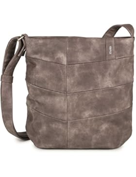 zwei Lissy Damen Umhängetasche 39 cm, stone