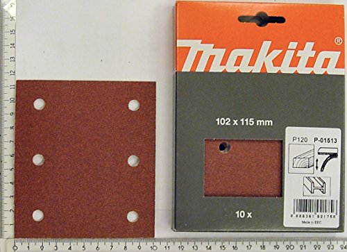 MAKITA Klett-Schleifstreifen, 114 x 102 mm, Korn 120, 10 Stück,P-33124 - 2