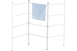Home Vida Clothes Drying Rack - Foldable 3 Fold Airer with Drying Space, Foldable Design, Indoor/Outdoor Use, White