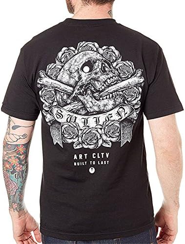 Sullen Black stipple Skull T-Shirt