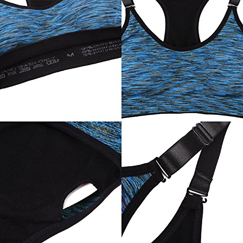 DAS Leben Sport BH Yoga BH starker Halt mit Polster ohne Bügel (3 Stücke) - 6