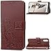 Price comparison product image TAITOU Huawei Honor 8X Wallet Stand Case, Knurling Flower Grass Cover[Hand Sling Money Credit Card ID Slots] Soft TPU + PU Leather Ultralight Phone Case For Huawei Honor8X Brown