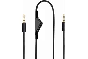 weishan G Pro X-Kabel, abnehmbares Gaming-Headset-Kabel, Ersatz für Logitech G Pro, G433, G233 Headsets, 3,5 mm (1/8 Zoll) Nylon-geflochtenes AUX-Draht mit Lautstärkeregler, 1,8 m