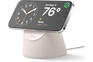 ‎ELAGO elago MS1 Stojak do ładowania kompatybilny z ładowarką MagSafe, silikonowy, klasy premium, do iPhone’a 17, 16, 15, 14, 13, 12, ładowarka nie jest dołączona