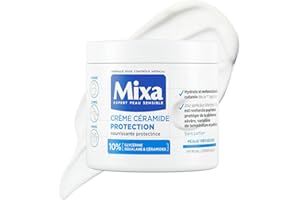 Mixa Expert Peau Sensible - Crème Céramide Protection - Anti-Sécheresse Sévère - Peaux Très Sèches et Fragilisées - Visage, Corps, Mains - Hypoallergénique - Sans Parfum - 400ml