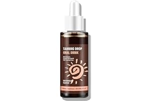 TBEAUTFAVE Sunless Tanning Drops to Drink, Oral Tanning Drops Drink, Drinkable TanningDrops, Gradual Bronzing Tan Drop, without Sun Exposure, Easy to Blend, Improve Skin Moisture & Elasticity, 60ML