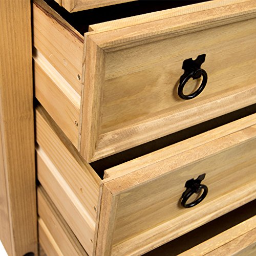 Home Discount Corona Rustic 4 Drawer Chest Mexican Solid Pine Wood