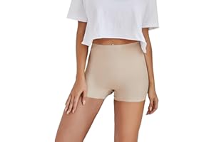 Prontiaduscire Culotte Donna Traspirante Estate, Leggins Corti Bianchi, Cavallo Cotone, Vita Alta Senza Cuciture, Elasticizzate Shorts