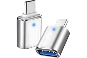 AZUXREZA USB C to USB Adapter,USB Type C to USB 3.0 Adapter Compatible with MacBook Pro 2021 iMac iPad,MacBook Air 2020,Samsung Notebook 9, Dell XPS,Laptop,Monitorand Other Type C Devices (Black) (Silver)