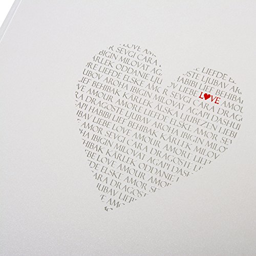 Goldbuch Hochzeitsalbum, Love, 30 x 31 cm, 60 weiße Seiten mit Pergamin-Trennblättern, Beschichtetes Papier mit Silber- und Goldprägung, Perlmutt, 08080 - 5