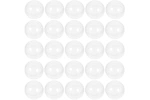 Warmhm Kaugummi-Automaten-Kapsel 100 Stück Leere Runde Kapseln Kleine Kugeln Mini-Kunststoff-Preisbehälter Befüllbare Überraschungsball-Box für DIY-Partygeschenke Ornamente 32 Mm