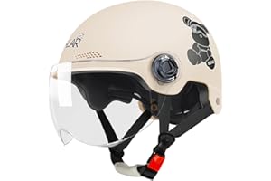 AOOPOO Casque Trottinette Electrique Adulte, Casque Vélo Électrique avec Visière, Demi Casques Haute Protection Unisexe, pour Vélo, Trottinette, Skateboard, Motos, pour Homme et Femme