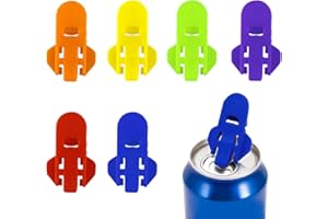 CRAGMUT 6 Piezas Abridores para Latas de Bebidas, Abridor de Latas de Bebidas Multifuncional, Abridor de Latas de Bebidas de Colores, Abridor de Latas Simple para Cerveza, Refrescos, Bebidas