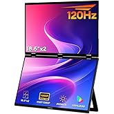 ZEUSLAP Z18W 2x18.5" &Ccedil;ift Ekran 1920 * 1080@120Hz Full HD IPS Panel Type-C 100% sRGB 300Cd/m&sup2; Taşınabilir Monit&ouml;r