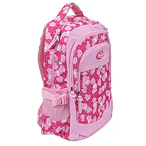 Kuber Industries Polyester 1 Piece Casual Backpack Bag for Girls (Pink) -CTKTC6341