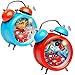 Produktbild 2 Stück _ Wecker - " Disney Cars / Lightning McQueen - Auto " - LED Licht - Kinderwecker Analog - Glocken Alarm - Metall - Kunststoff / Plastik - Jungen - Fahrzeuge Jackson Storm / Francesco - Mc Queen - Finn - Autos - Rennwagen Sportwagen - Cruz Ramirez / Car / Metallwecker / Nachtlicht - Beleuchtung - Glockenwecker - für Kinder & Erwachsene - Doppelglockenwecker - Lernwecker / Lernuhr - Lichtwecker / Tischuhr - Standuhr