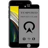 KZY Contact Apple iPhone SE 2020 Full Covering Privacy Ghost Tempered Screen Protector Glass Black