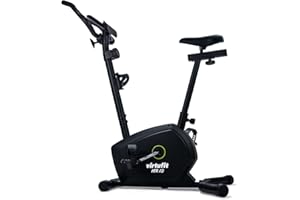VirtuFit HTR 1.0 Vélo d'appartement - 8 niveaux de résistance - Support pour tablette - Roulettes de transport - Fonction fréquence cardiaque