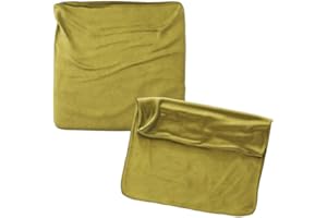 RC ocio Cojines Sofa 45x45 Color Oliva Pack de 2 Fundas de cojin Decorativos para Sofa, Cama, Salon/Funda de Terciopelo Elegantes y Modernas para la decoración del hogar sin Relleno