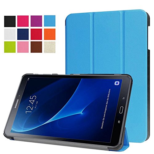 Tasche für Samsung Galaxy Tab A SM-T580 SM-T585 10.1 Zoll Schutz Hülle Flip Tablet Cover Case (Hellblau) NEU