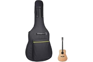 Pineeseatile Borsa per chitarra per chitarra da 41 pollici Custodia per chitarra acustica morbida con 2 tasche a spesso