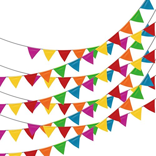 Cookey 200 Pcs Multicolour Pennant Banner, 100M Nylon Fabric Decorations Flags For Festival Grand Opening Parties and Backyard Picnics reviews Cookey 200 Pcs Multicolour Pennant Banner, 100M Nylon Fabric Decorations Flags For Festival Grand Opening Parties and Backyard Picnics