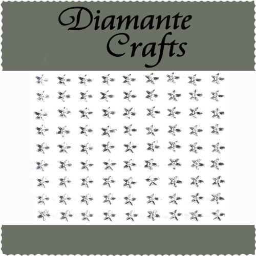 81 x 6mm Clear Diamante Stars Self Adhesive Rhinestone Body Vajazzle Gems - created exclusively for Diamante Crafts