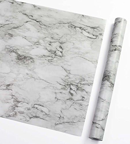Marble Contact Paper, Granite Waterproof PVC Self Adhesive Film for Countertop Cabinet Kitchen Is Renovated 17.7 x 78.7 Inches