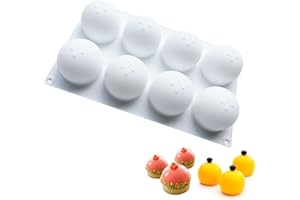 MARUKO Stampi in Silicone Sfera 3D Stampi Sferici, Stampo per Cioccolato Dessert Stampo da Forno per Preparare Bombe al Cioccolato Caldo, Torta, Gelatina,Mousse a Cupola