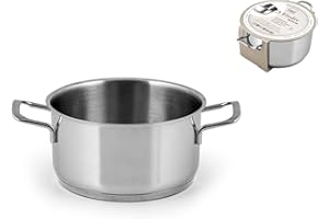 H&H Elodie garnek z dnem indukcyjnym, 2 uchwyty, stal nierdzewna, 14 cm