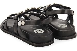 GIOSEPPO Sandalias Negras DE Piel Tipo Bio con Adornos DE Cristales para NIÑA RISKA