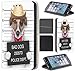 Price comparison product image Coverfix Premium Samsung Galaxy A5 (Model 2017) A520 Flip Cover Synthetic Leather Flip Case Mobile Phone Cover 446 Hund Bad Dog Brau Schwarz Weiß