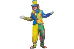 NOCH H0 figur clown, handfärgad plastfigur 1:87 för levande scener i H0 modellbygge och dioramer