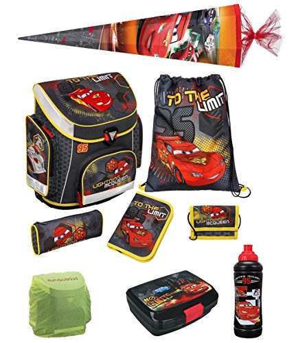 Preisvergleich Produktbild Schulranzenset Disney Cars 9tlg. Dose Trinkflasche Schultüte 85cm CAGR8252