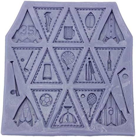 Aliciashouse Triangle Flag Football Silicone Mold Fondant Cake Mold