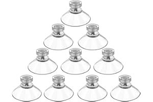 LYITZW 10 Piezas Ventosas de Plástico Transparente Ventosas para Ventana de Vidrio de 25 mm con Tuerca Moleteada para Luces Vidrio Ventana de Coche Mesa Estante de Ducha Soporte de Ventosa
