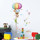 Decowall DM-1606 Tier-Heissluftballon Höhentabelle Wandsticker Wandaufkleber Wandtattoo Kinderzimmer - 3