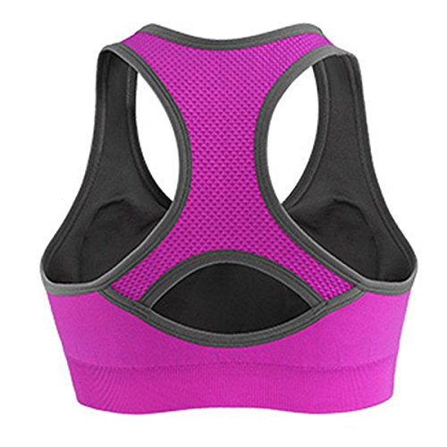 Keysui Yoga Sport BH Fitness Bustier Stretch Breathable Komfort Push up Ohne Bügel Tank Top - 3