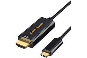 CableCreation USB-C auf HDMI Kabel 1.8M, 4K USB Typ C auf HDMI Kabel(Thunderbolt 3/4), USB C HDMI Adapter für Galaxy S22/S20, MacBook Pro/Air 2020, iPad Pro 2021/2020, Surface Book 2, XPS 15.usw
