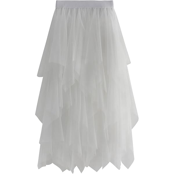 Gonna Lunga In Tulle A Strati, Vita Alta, Colore Champagne - Morbida, A Strati, Tutù Da Principessa - 2