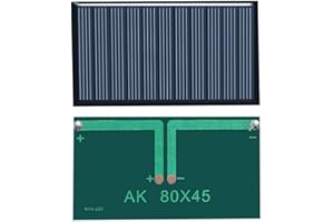 PLGEBR Panel solar de 80 x 45 mm, 5 V, 75 mA, paneles solares, panel de celda policristalina, cargador de batería de silicio solar