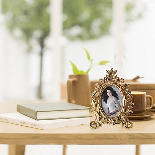 Giftgarden 10×15 antiker Bilderrahmen oval Dekorahmen - 4