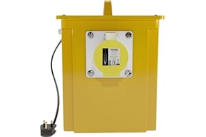 CONNEXION ELECTRICAL LTD Heavy Duty 1.5kVA 110V Transformer 13A Fuse Plug Adapter UK Portable 240V to 110V Step Down Transformer Twin 16A Sockets IP44 Rated for Safety Ideal for Construction Work Site, Industrial Power Tools