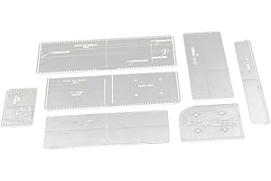 SHARPLACE / Geldbörse Muster Schablone Vorlage Werkzeug, Acrylvorlage für Portemonnaie Geldbeutel 9,×10pcspcs, cm