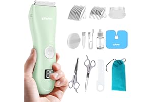 Bufccy Baby Hair Clippers, Ultra Quiet Electric Hair Trimmer, Cordless Rechargeable Haircut Kit for Kids and Children Safety, Waterproof, Battery Indicator